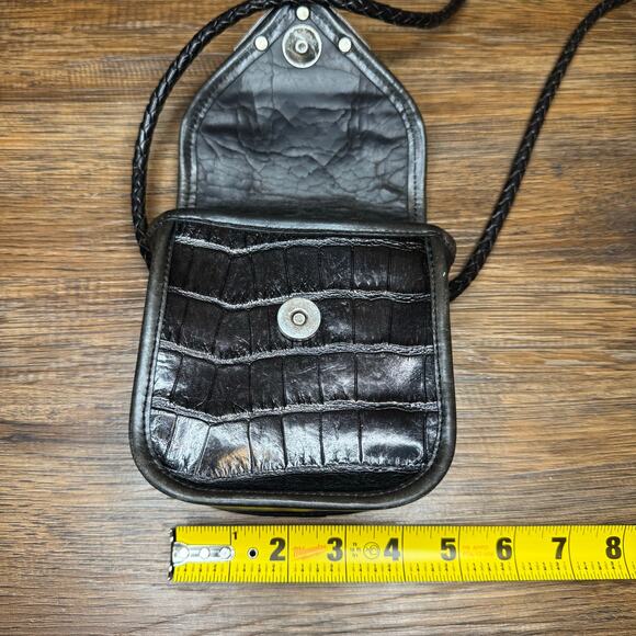 Brighton mini saddle purse woven crossbody leather bag VINTAGE 1995 - Picture 10 of 10